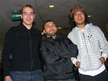 Timo mit Yoji und Darren